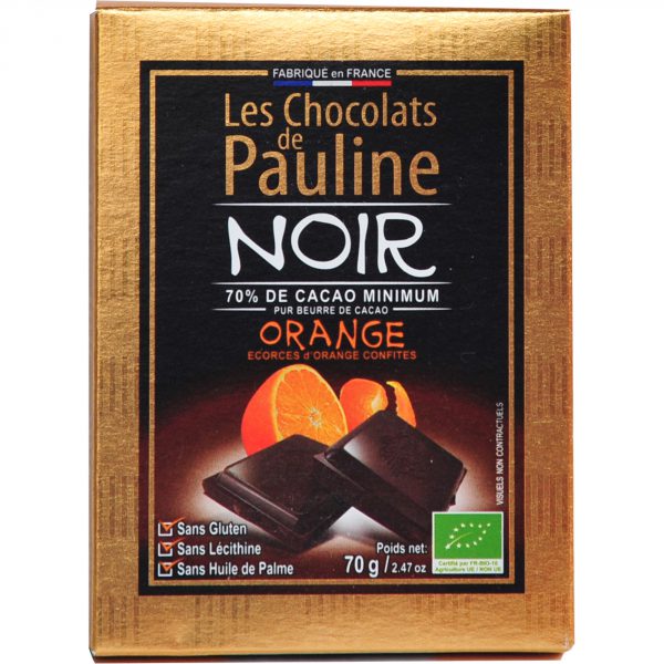 chocolat noir oranges confites bio